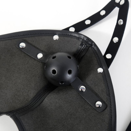Masque avec Bâillon-boule GAGOWN Simili noir