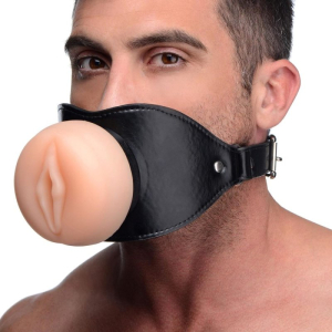 Bâillon avec Masturbateur entrée pussy PUSHITY 30mm