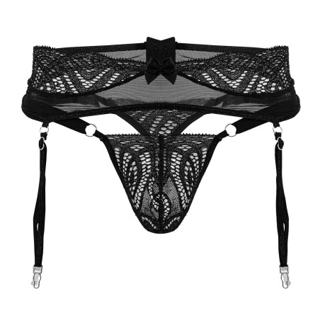 String et Porte-jarretelles HERIA Noirs de Candyman