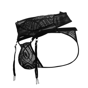 String et Porte-jarretelles HERIA Noirs de Candyman