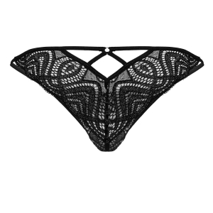 String en dentelle ELIDON Noir et paillettes de Candyman