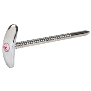 Tige d'urètre en métal DIAMUR 14.5 cm - Surface nervurée