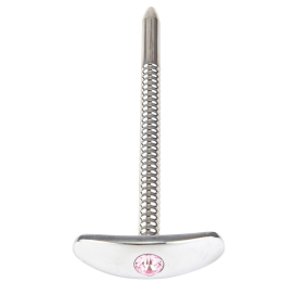 Tige d'urètre en métal DIAMUR 14.5 cm - Surface nervurée 2