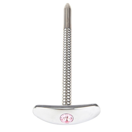 Tige d'urètre en métal DIAMUR 14.5 cm - Surface nervurée