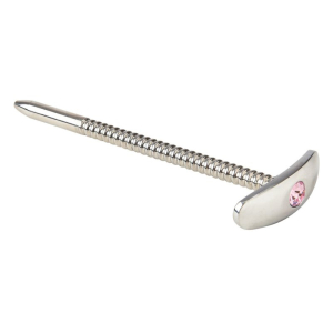 Tige d'urètre en métal DIAMUR 14.5 cm - Surface nervurée