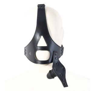 Harnais de tête avec Bâillon-gode HARNDICK Noir
