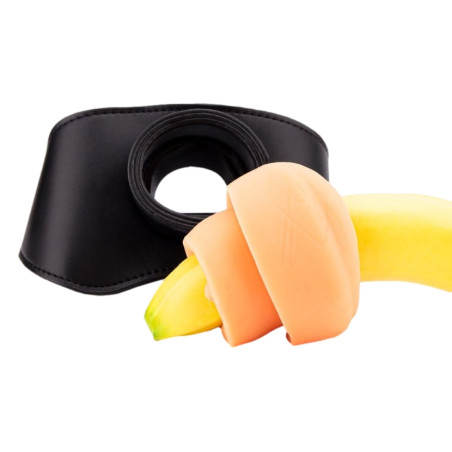 Bâillon avec Masturbateur entrée pussy PUSHITY 30mm