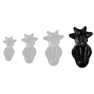 Plug Tunnel Noir STARASS XL de 12 x 7 cm
