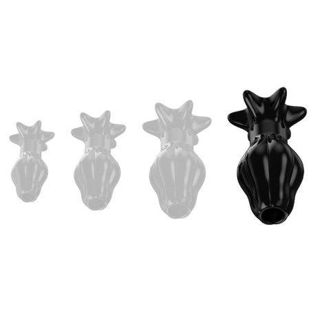 Plug Tunnel Noir STARASS XL de 12 x 7 cm