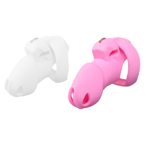 Cage de Chasteté Silicone FLEXTY M 10.5 x 3.5cm Rose