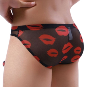Slip Trompe KISS LIPS Noir