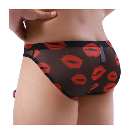 Slip Trompe KISS LIPS Noir