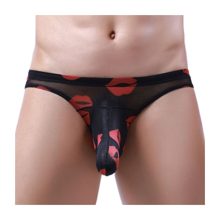Slip Trompe KISS LIPS Noir