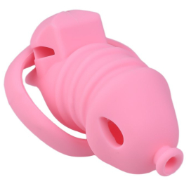 Cage de chasteté rose DOLPHIC S de 10 x 3.3 cm 2