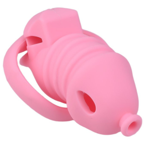 Cage de chasteté rose DOLPHIC S de 10 x 3.3 cm