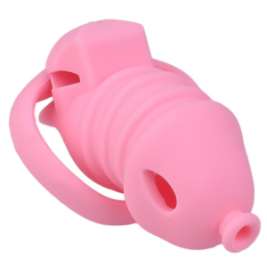 Cage de chasteté rose DOLPHIC M de 11 x 3.5 cm