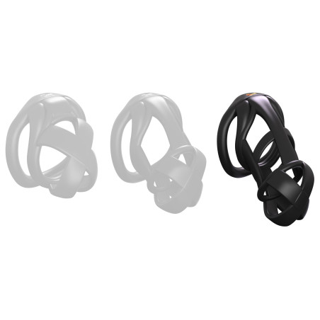 Cage de chasteté BONEX L Noire de CockLock 9.5 x 3.3 cm