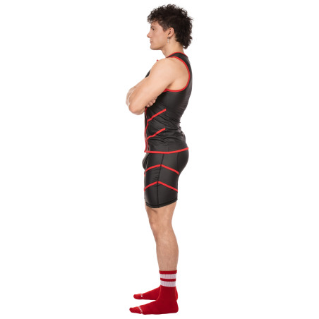 Veste sans manche ROBIN Noir-Rouge