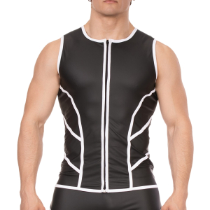 Veste sans manche ROBIN Noir-Blanc