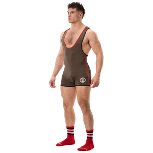 Combi Singlet ALLAN Kaki-Rouge