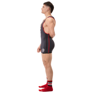 Combi Singlet ALLAN Anthracite-Rouge
