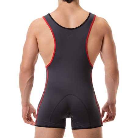 Combi Singlet ALLAN Anthracite-Rouge