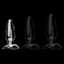 Plug en verre OPEN GLASS S de 9 x 3.5 cm