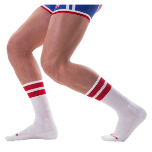 Chaussettes GYM SOCKS Blanc-Rouge