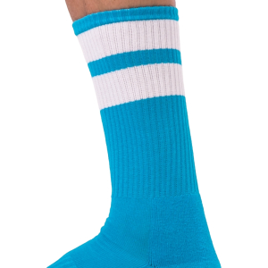 Chaussettes GYM SOCKS Bleu ciel-Blanc