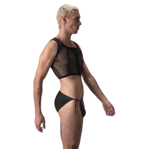 Crop Top Filet MANY Noir