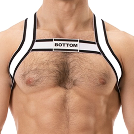 Harnais élastique noir et blanc BOTTOM de Barcode Berlin