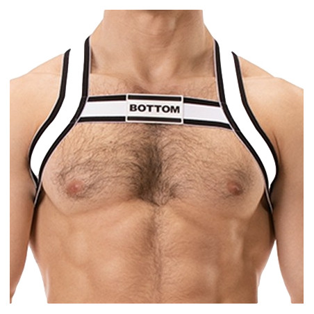 Harnais élastique noir et blanc BOTTOM de Barcode Berlin