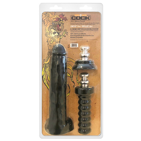 Gode en silicone DICK TOOL avec Ventouse et Poignée