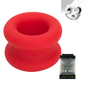 Ballstretcher en silicone MUSCLE BALL Rouge de Sport Fucker