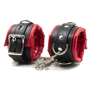 Kit Barre de maintien Collier et Menottes SIMPLY DOM Rouge et Noir