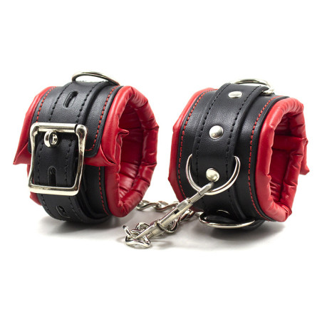 Kit Barre de maintien Collier et Menottes SIMPLY DOM Rouge et Noir