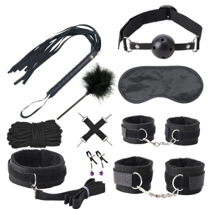 Kit Sm 10 Pièces BONDAGE PUSH Noir