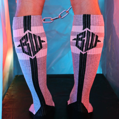 Chaussettes hautes RETRO REMIX Breedwell Grises