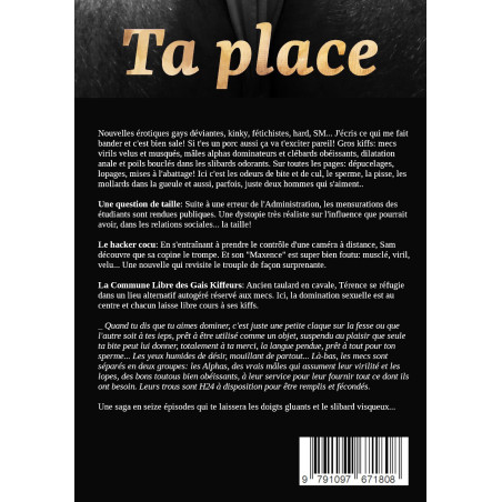 Ta place - Nouvelles érotiques gays bien sales