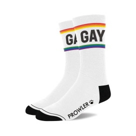 Paire de chaussettes GAY Blanc-Rainbow