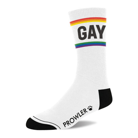 Paire de chaussettes GAY Blanc-Rainbow
