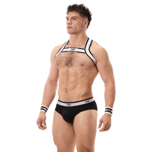 Harnais élastique TOP Noir-Blanc