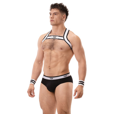 Harnais élastique TOP Noir-Blanc