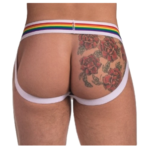 Jockstrap PRIDE Blanc