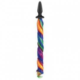 Plug queue de licorne RAINBOWKORN 9 x 3.2cm | Queue 40cm | Multicolore  2
