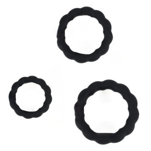 Lot de 3 Cockrings souples TORTICK Noirs