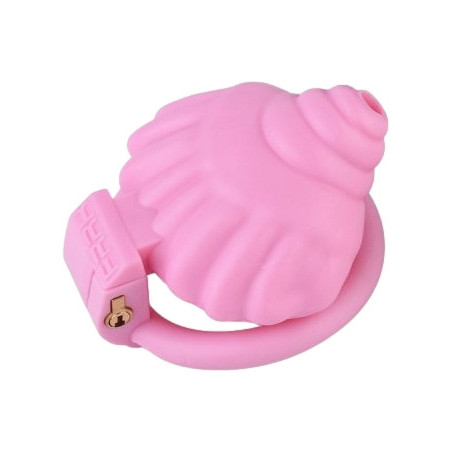 Cage de chasteté rose SHELLINA 6.5 x 4.5 cm