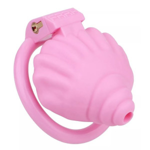 Cage de chasteté rose SHELLINA 6.5 x 4.5 cm