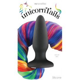 Plug queue de licorne RAINBOWKORN 9 x 3.2cm | Queue 40cm | Multicolore 
