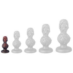 Plug anal SKULLIS XS 9 x 4 cm Rouge-Noir